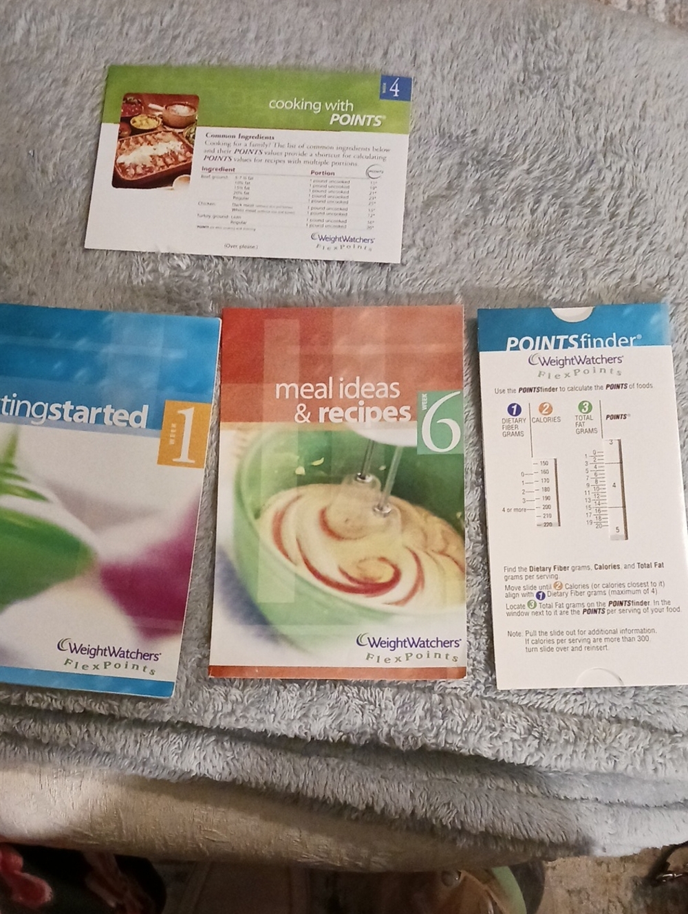 Various Weight Watchers Flexpoints Materials